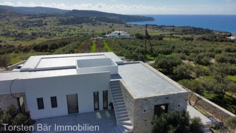 Pitsidia Kreta, Pitsidia: Im Bau befindliche ebenerdige Luxusvilla mit Panoramablick Haus kaufen